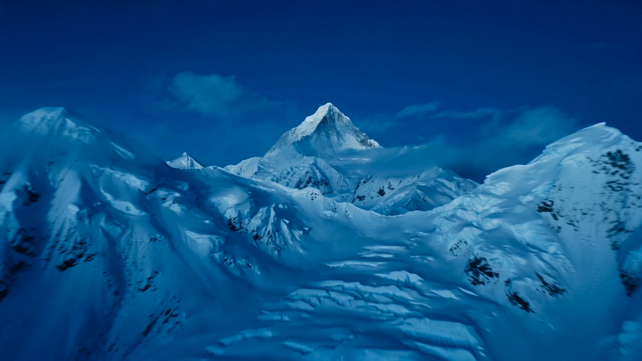 Mount Everest at blue hour