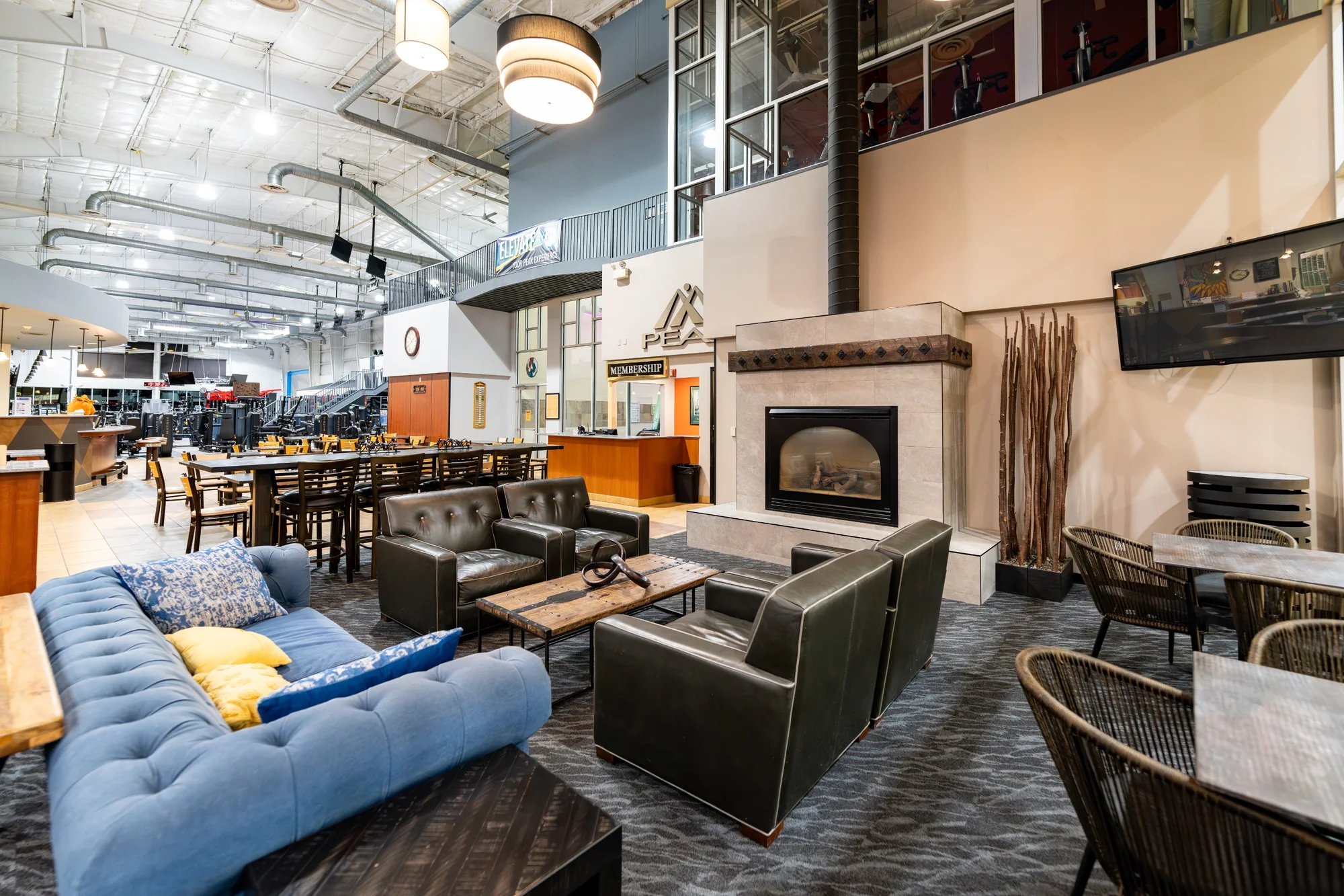 Lobby lounge at Peak Health & Wellness Center