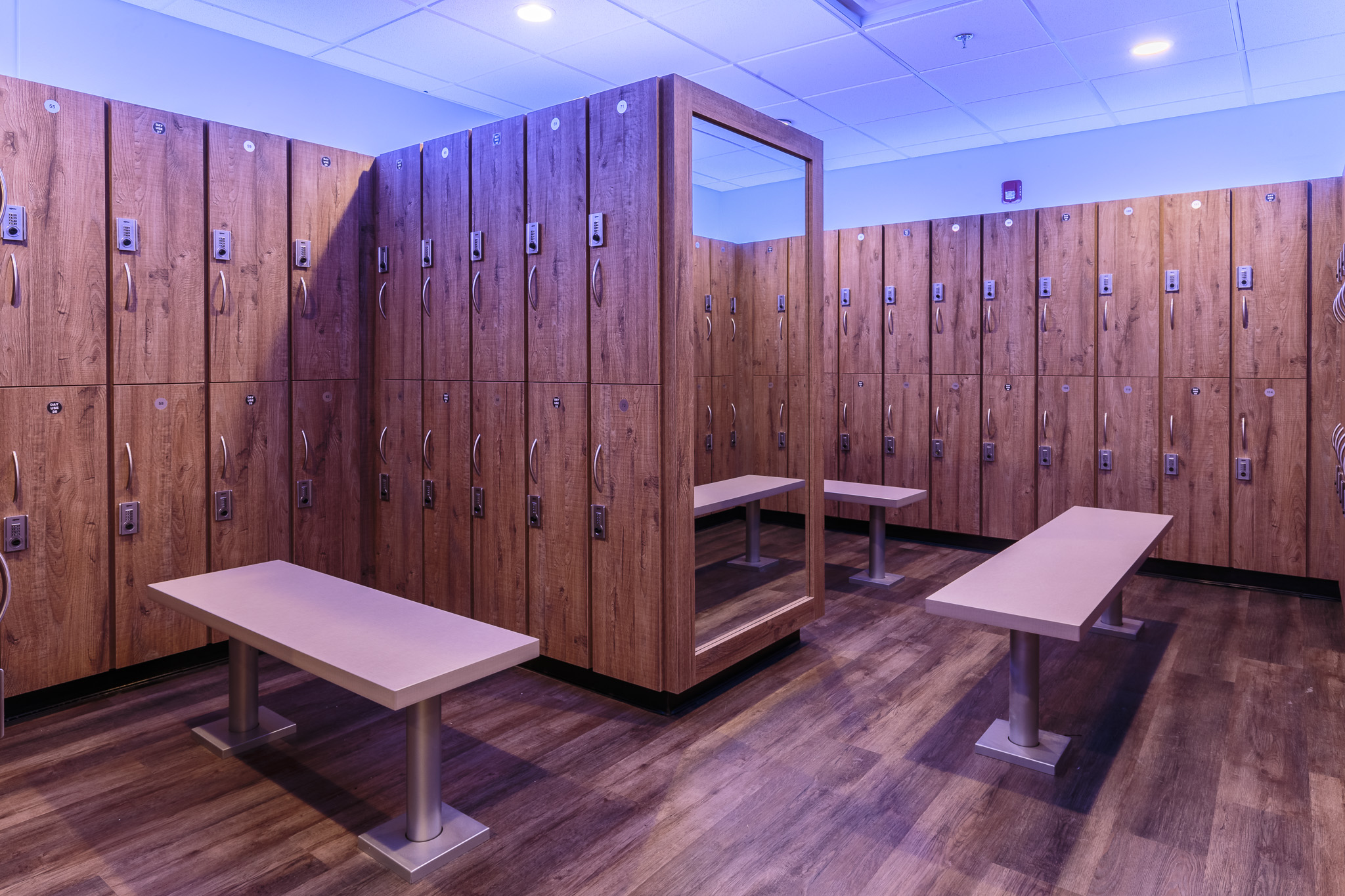 Locker rooms at Peak West